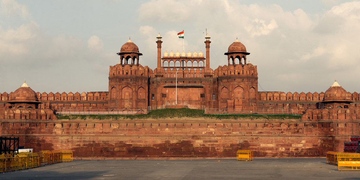 red fort in delhi india